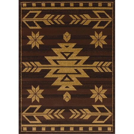 United Weavers 5 ft. 3 in. x 7 ft. 2 in. Affinity Teton Area Rug, Brown 750 00150 58